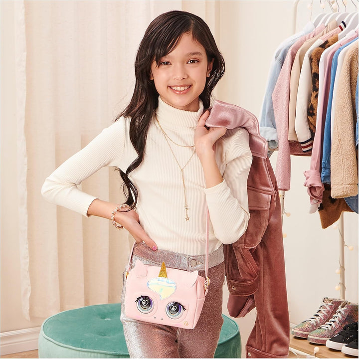 Purse Pets Glamicorn Einhorn Tasche - wird mit interaktiven Funktionen, Augenblinzeln und Musik lebe