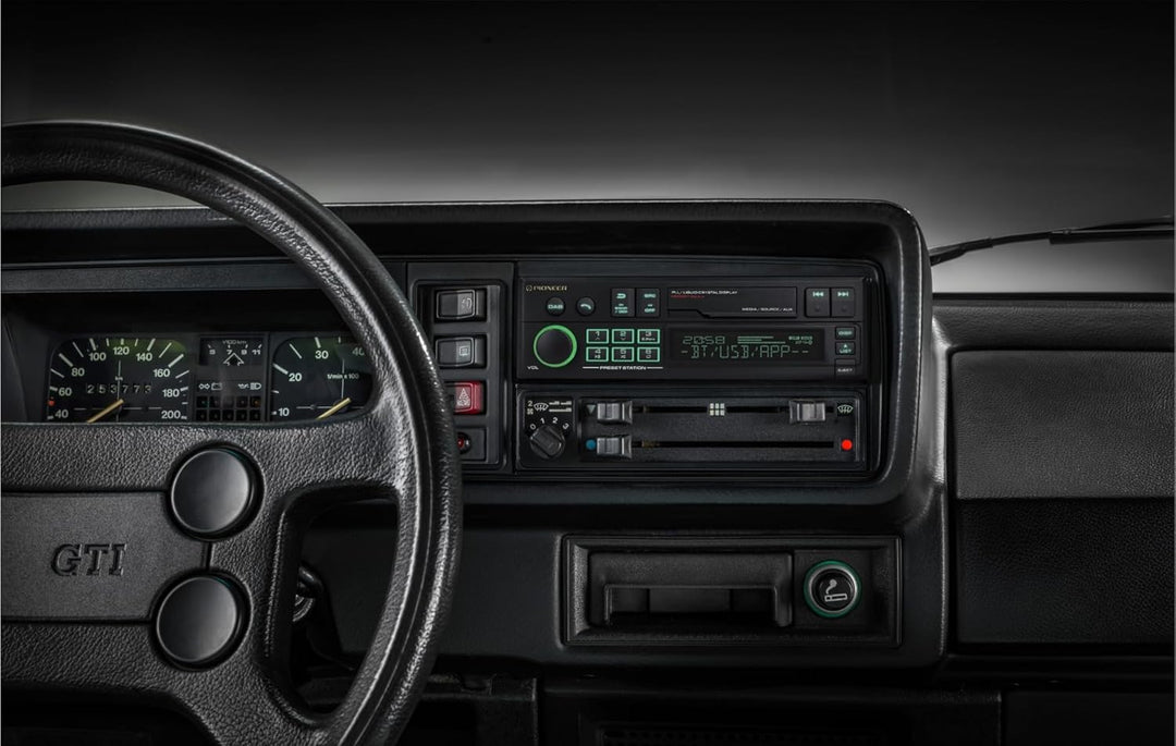 Pioneer SXT-C10PS Autoradio 1-DIN: Retro-Design mit modernster Technik, Bluetooth®, DAB+, USB, AUX,