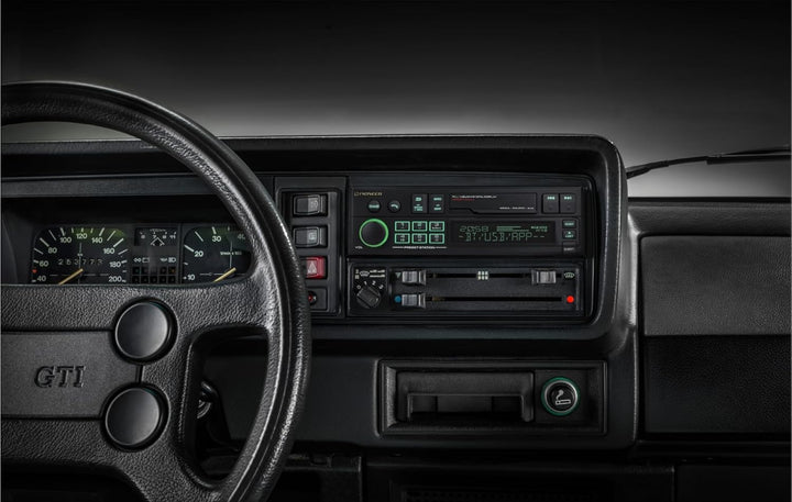 Pioneer SXT-C10PS Autoradio 1-DIN: Retro-Design mit modernster Technik, Bluetooth®, DAB+, USB, AUX,