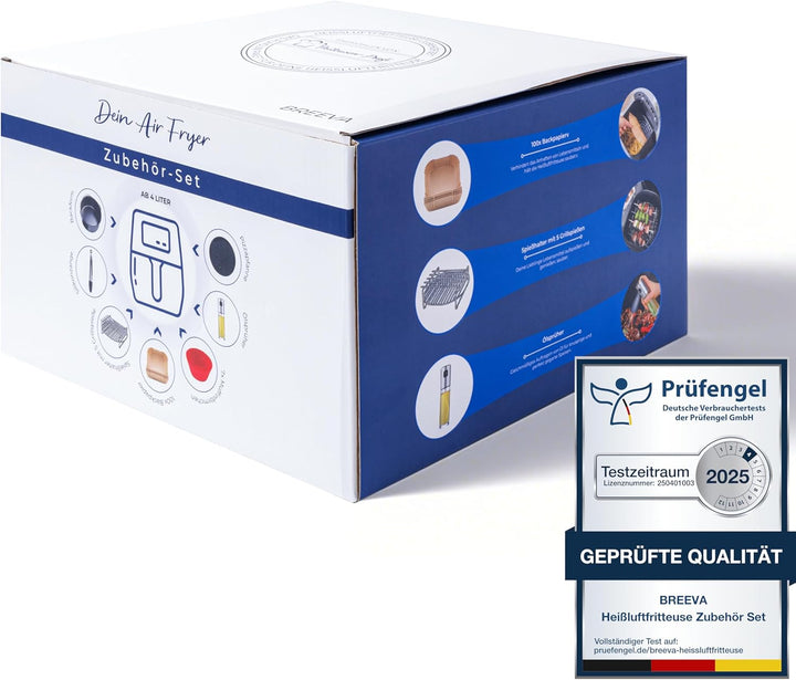 Das komplette Heissluftfritteuse Zubehör Set – 7-teilig für alle 4–8 L Fritteusen | Empfohlen vom Fr