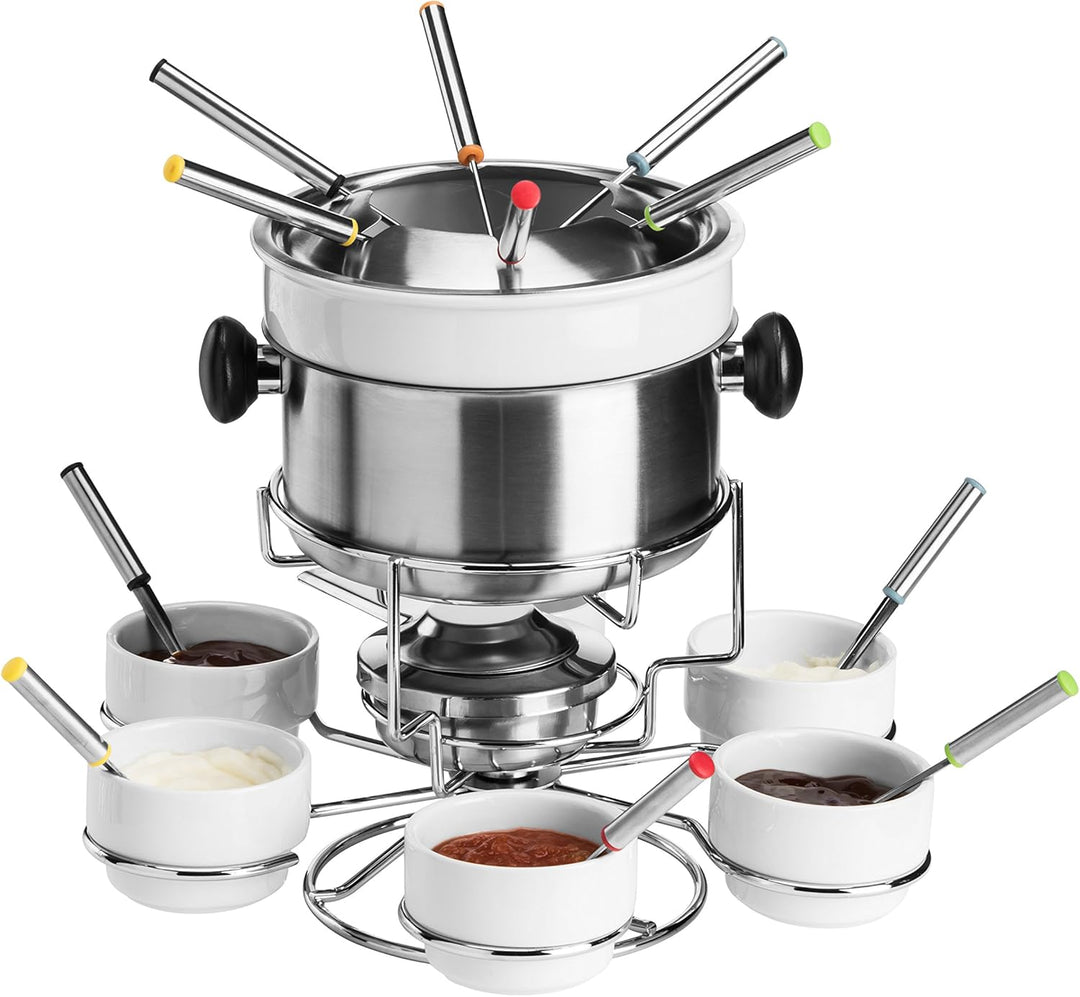 Premier Housewares Rostfreier Stahl/Porcelain Fondue Set, Weiss by Premier Housewares