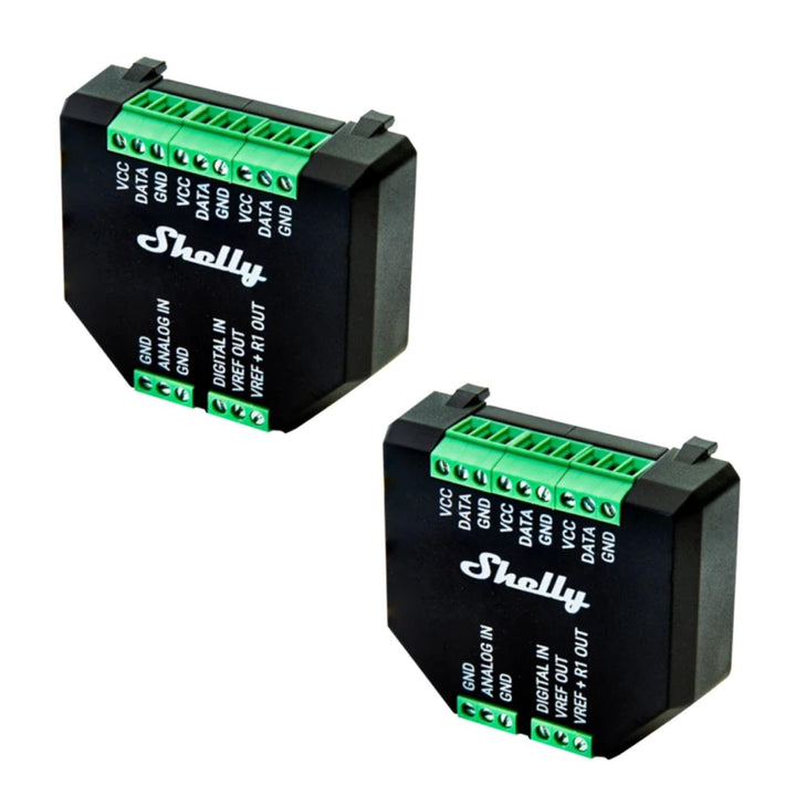 Shelly Plus Add-On 2er Pack, Smart Home Schnittstelle Plus Relais, Digitale Steuerung via WLAN & App