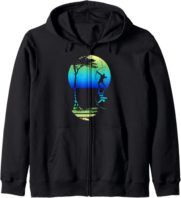 Bogenschütze Shirt Herren Bogenschiessen Geschenk Bogensport Kapuzenjacke