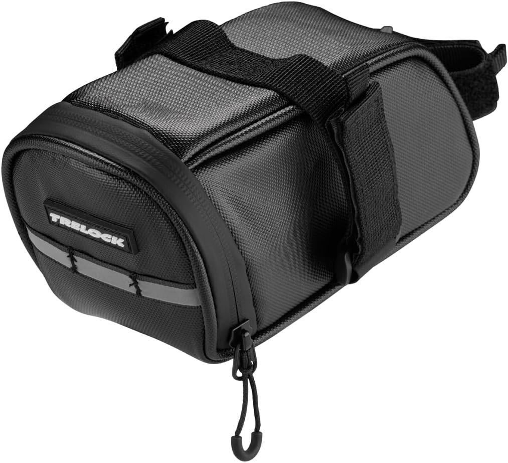 TRELOCK RS 560 NAZ + ZR 355 – Rahmenschloss Set mit 100 cm Einsteckkette und Satteltasche – Sicherhe