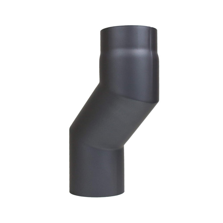 LANZZAS Ofenrohr Versatzbogen mit 100 mm Versatz - im Durchmesser Ø 120 mm - Farbe: gussgrau - Rauch