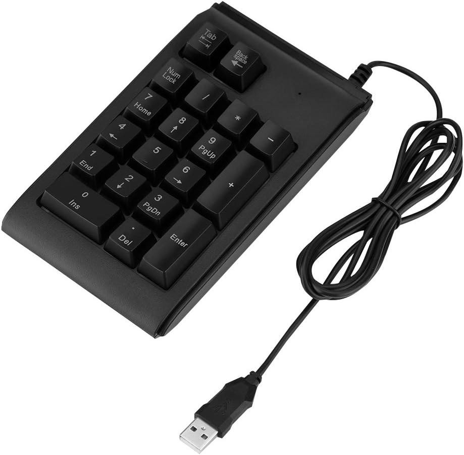 USB-Ziffernblock mit 19 kabelgebundenen Tasten und mechanischem Touch-Feeling (10 Millionen Klicks),