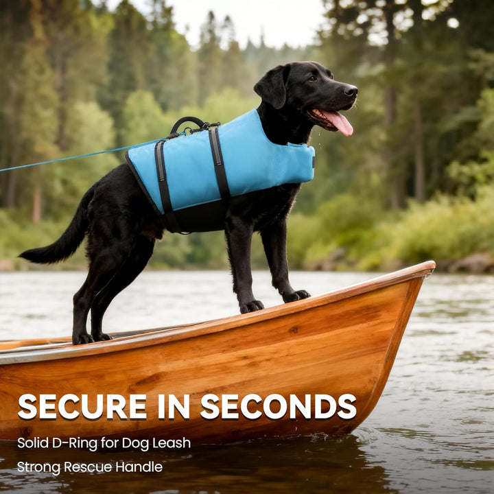VIVAGLORY Ripstop Hunde Rettungsweste für Kleine Mittel Grosse Hunde Bootfahren, Hund Schwimmweste m