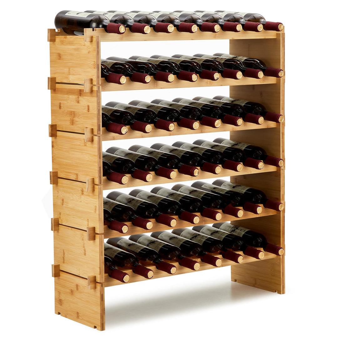 Weinregal Bambus Stapelbar Flaschenregal Flaschenständer Weinständer Ohne Schrauben, AA-Qualität, St