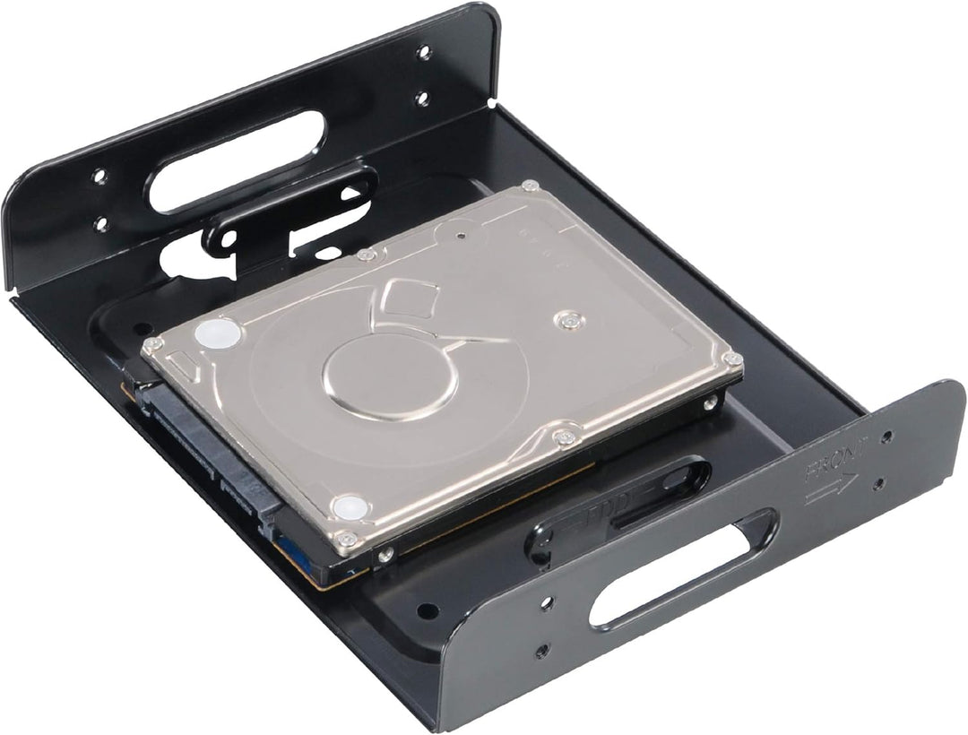 Akasa SSD & HDD Adapter passend für 3,5"l HDD oder 2,5" HDD/SSD in 5,25 Zoll PC Halterung, Festplatt
