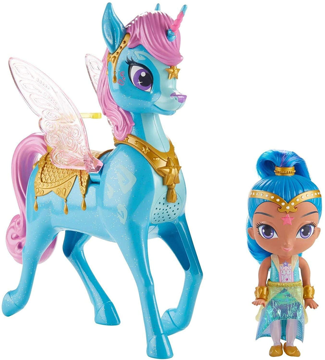 Shimmer & Shine Puppe mit Zahracorn-Figur, 35 Lieder, Geräusche und Sprüche Modern, Modern