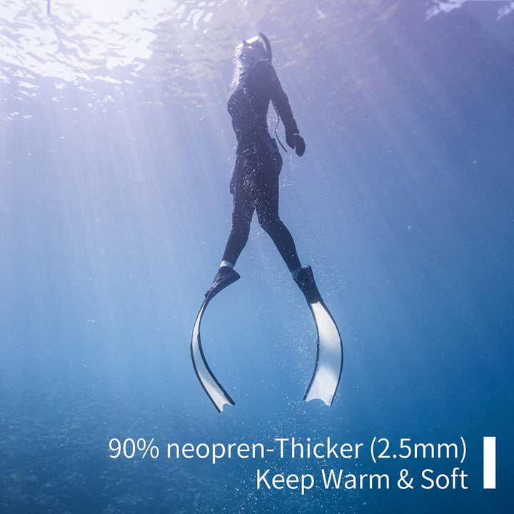 Neoprenanzug Damen 3MM Lang Neopren Reissverschluss Tauchanzug Warm Thermo Halten Ultra Stretch Schw