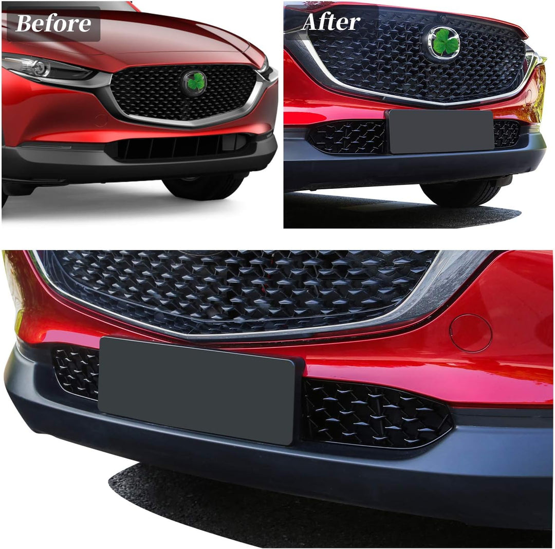 CDEFG Kompatibel mit Mazda CX30 CX-30 2019-2025 2026 Front Kühlergrille Frills Frontstossstangenmask