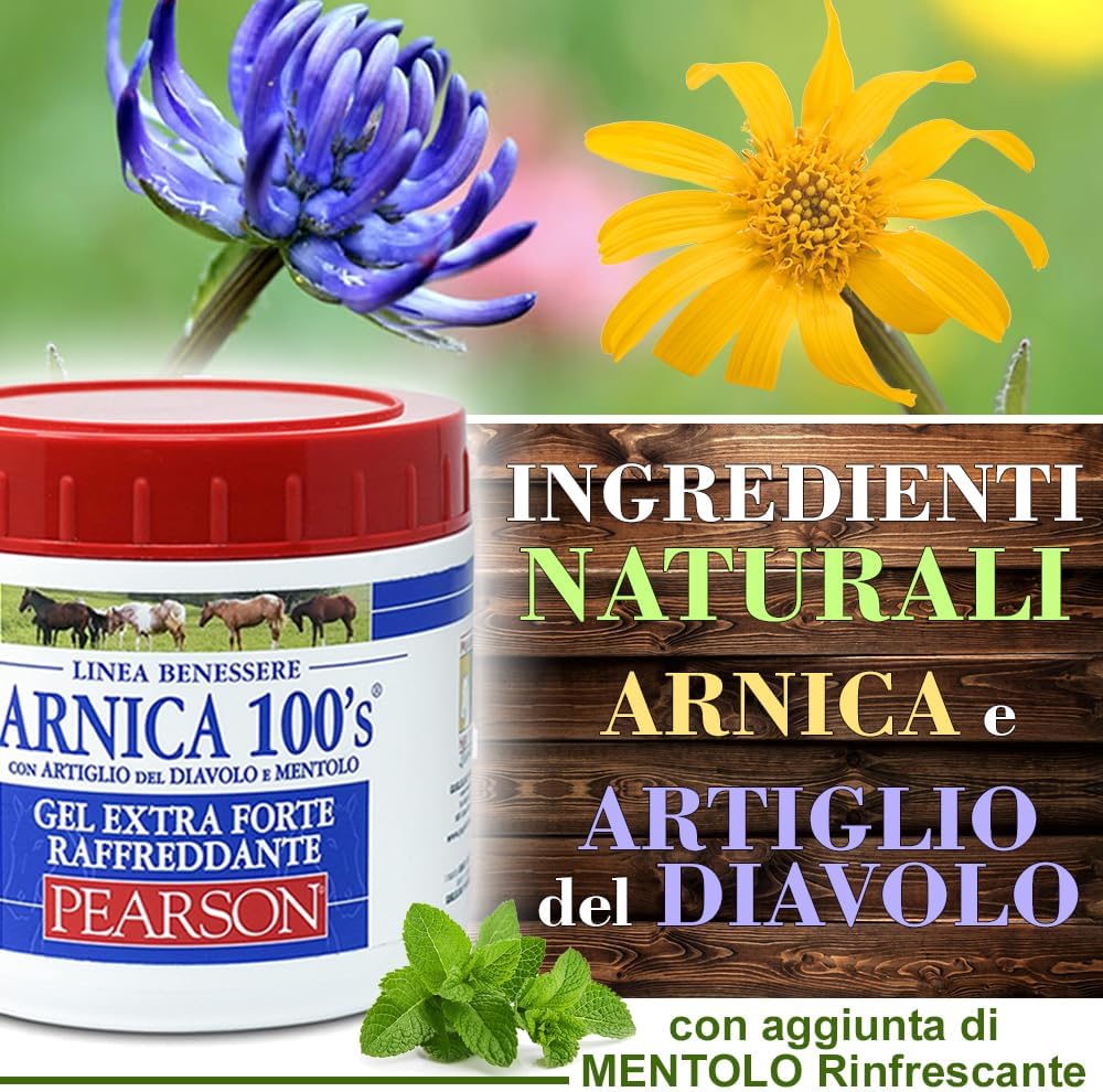 ARNICA 100'S - Arnika für Pferde, kühlendes Gel Extra Forte von Pearson [500ml]. Arnika Gel Forte, C