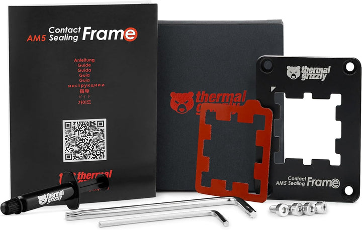 Thermal Grizzly AM5 Contact Sealing Frame - Kombination aus Contact Frame & CPU Guard - Optimiert di