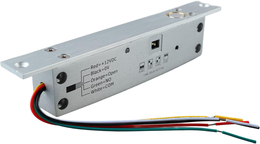 DC 12 V 5 Zeilen Elektrisches Riegelschloss – Schmales Riegel-Fallriegel-Türschloss mit Zeitverzöger