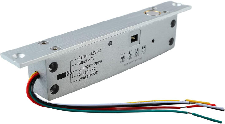 DC 12 V 5 Zeilen Elektrisches Riegelschloss – Schmales Riegel-Fallriegel-Türschloss mit Zeitverzöger