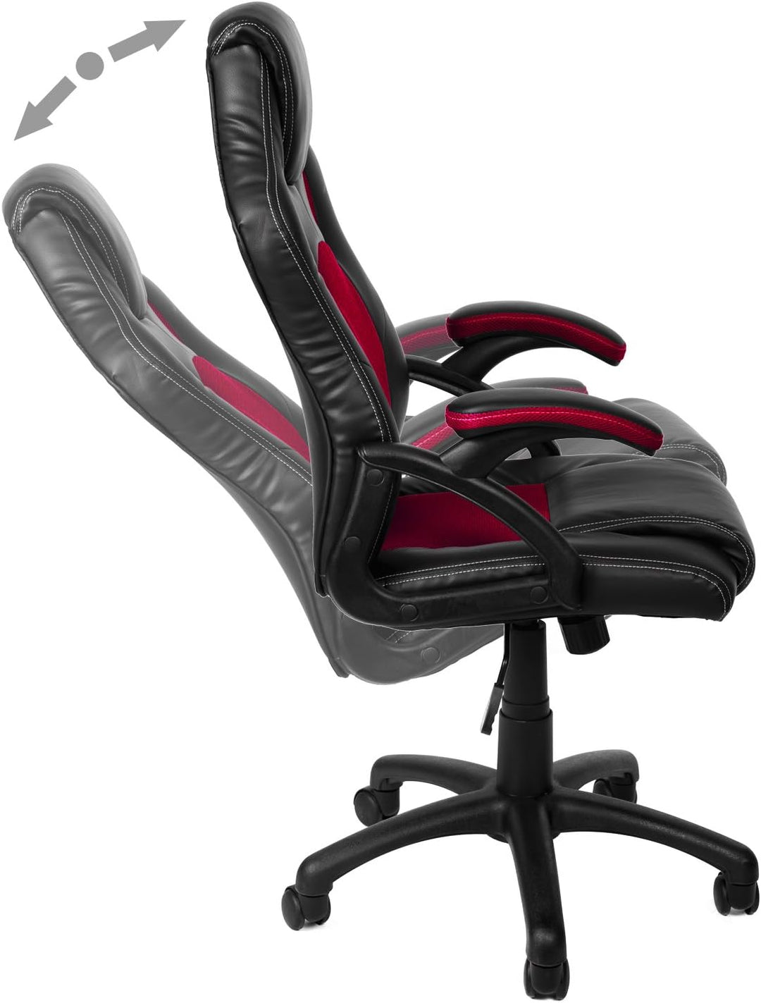 Panorama24 Gamer Stuhl Gaming Schreibtischstuhl Chefsessel Bürostuhl Ergonomisch, Weinrot, 9 Farbvar