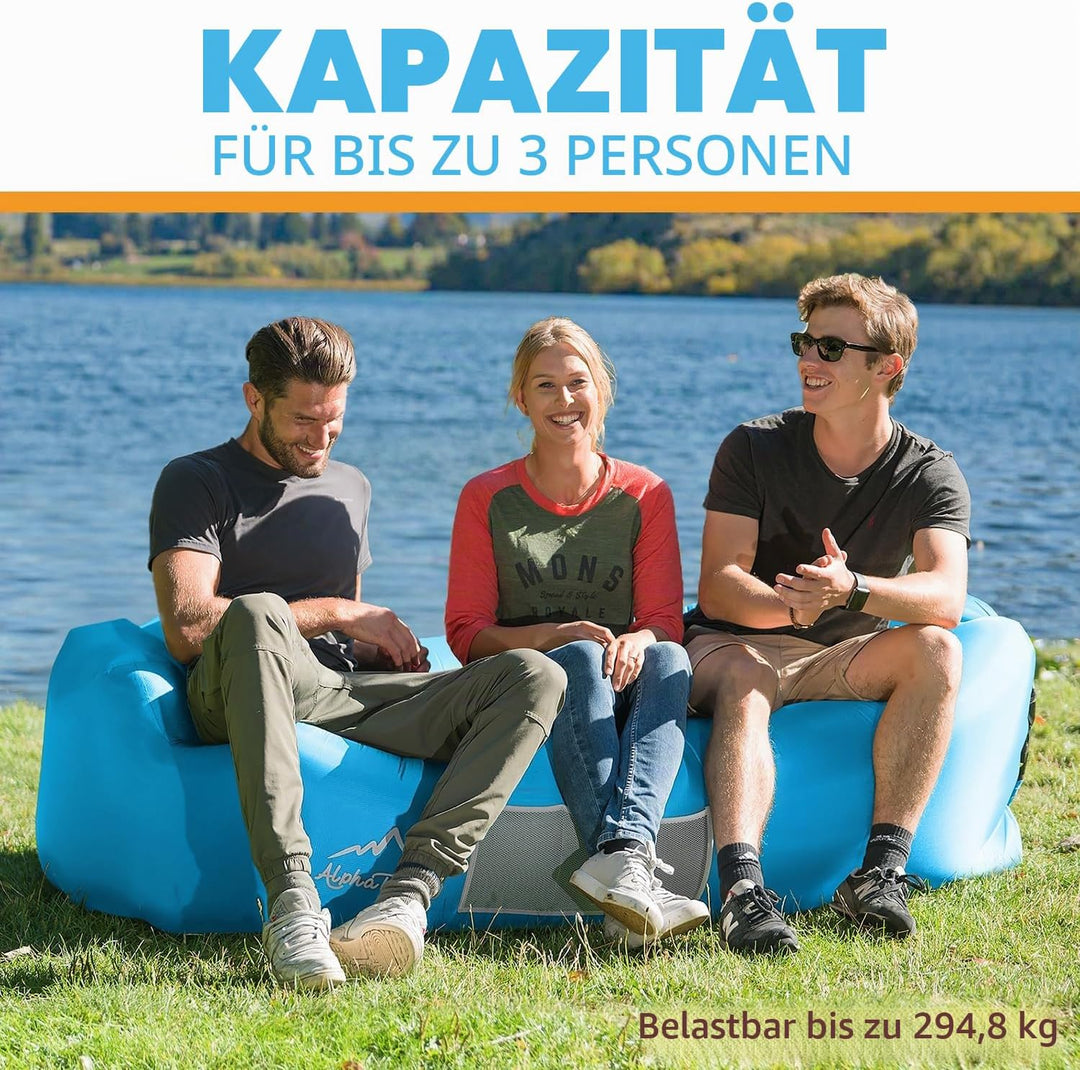 AlphaBeing Aufblasbare Liege Strandkorb Zubehör, Luftsofa Hängematte Aufblasbare Couch für Camping H