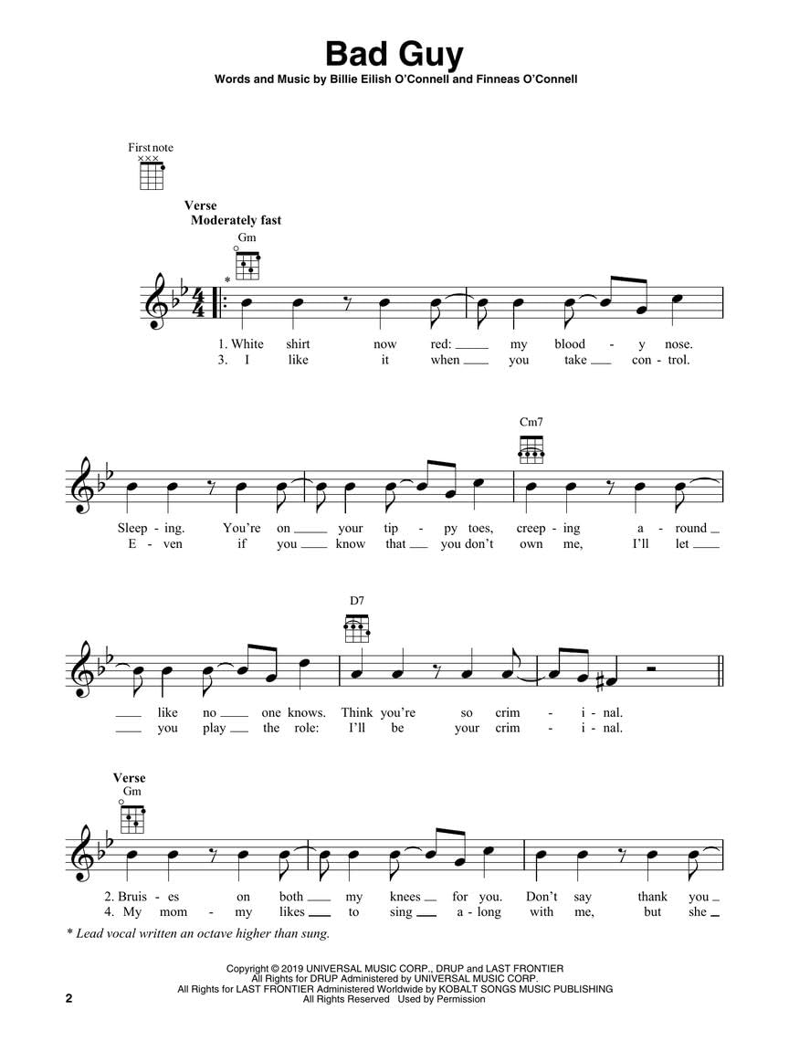 Billie Eilish for Ukulele: 17 Songs to Strum & Sing, Taschenbuch