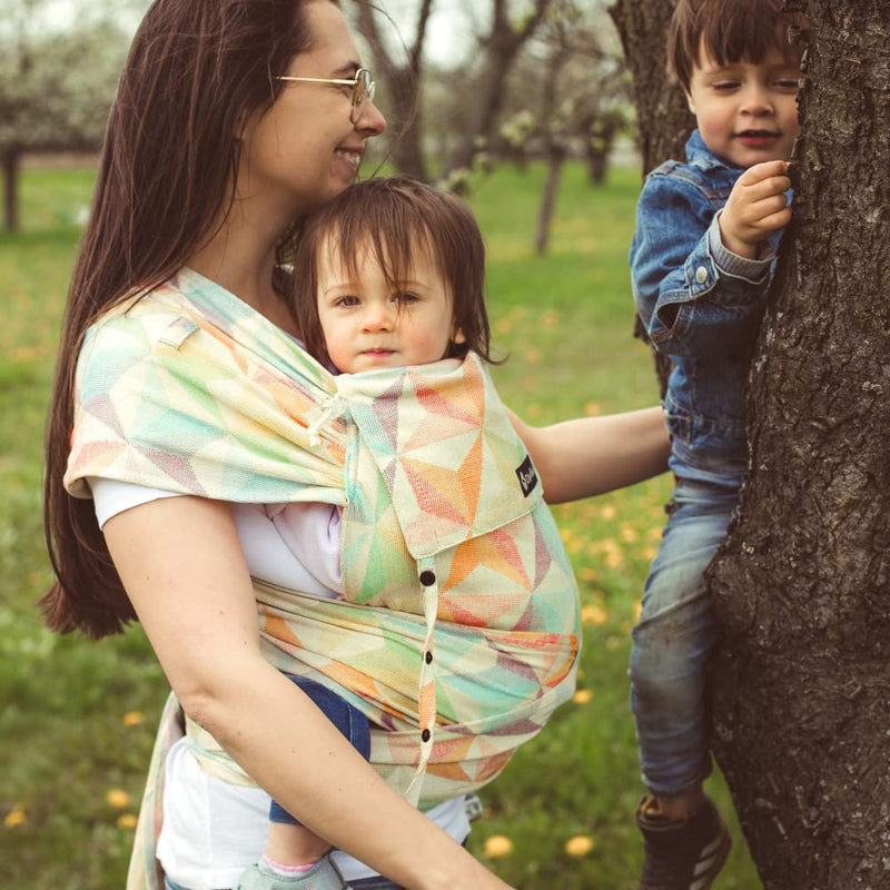 Didymos DidyKlick 4u Babytrage - Halfbuckle Tragehilfe Zephyr - für Babys und Kleinkinder von 3,5kg