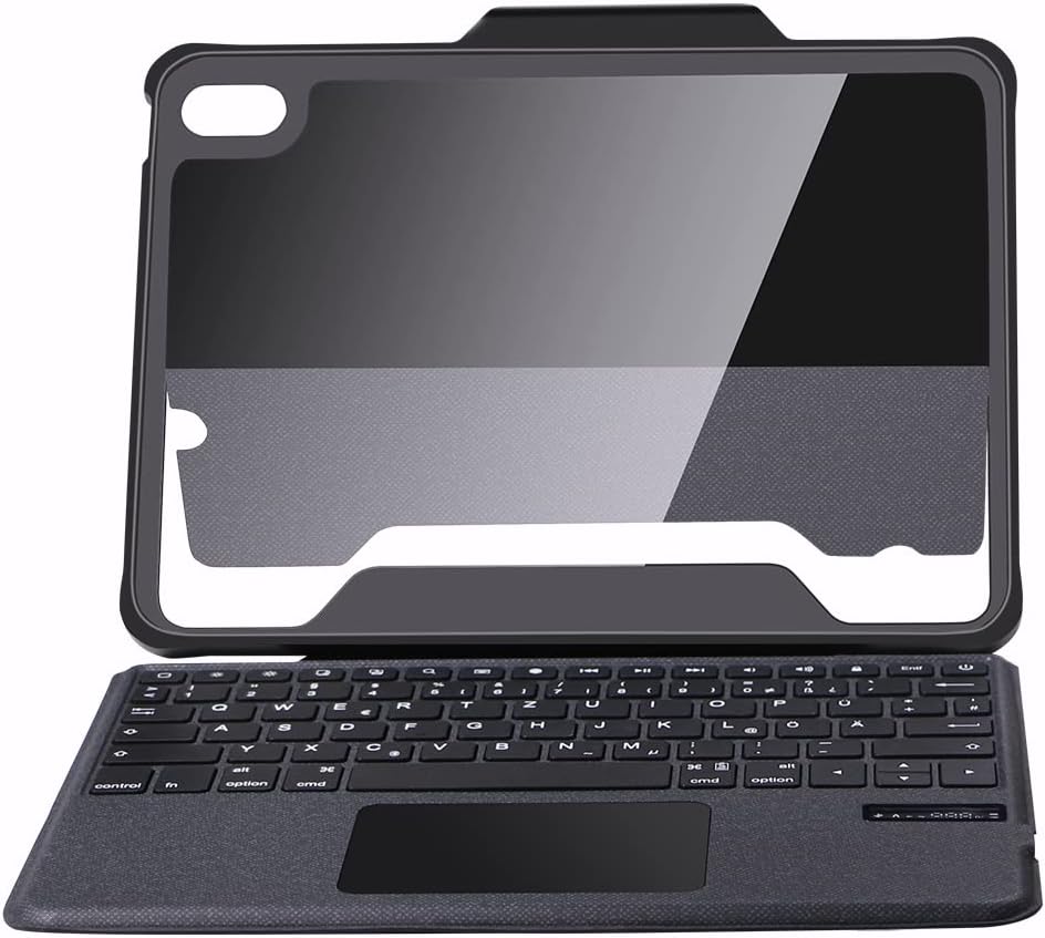 DEQSTER Rugged Touch Keyboard Folio für iPad 10.9" (10. Generation) - Tastatur Hülle - Bluetooth - T