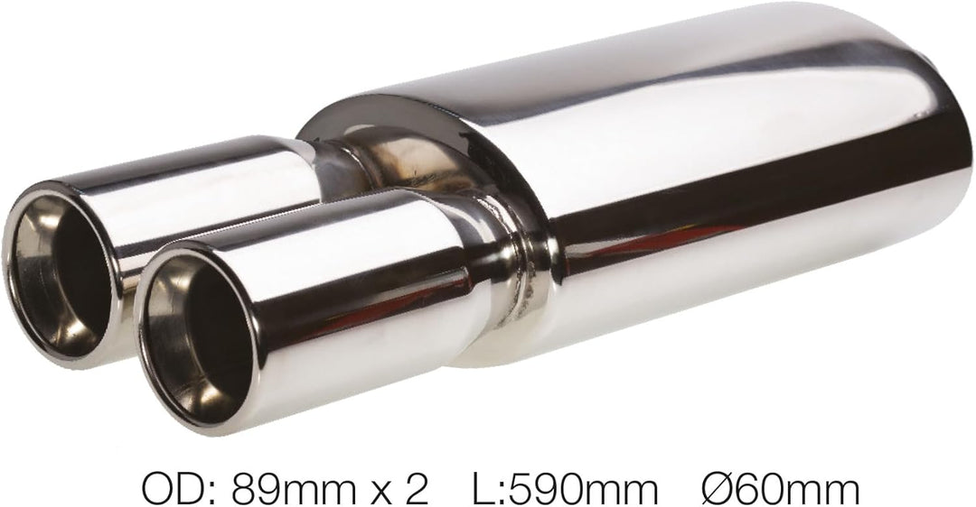 Simoni Racing ESR109 Exhaust Muffler Oval, Inox