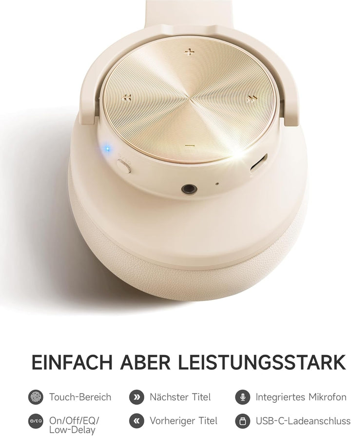 Picun B8 Bluetooth-Kopfhörer, 120H Spielzeit, kabellos, Bluetooth mit 3 EQ-Modi, niedrige Latenz, Fr