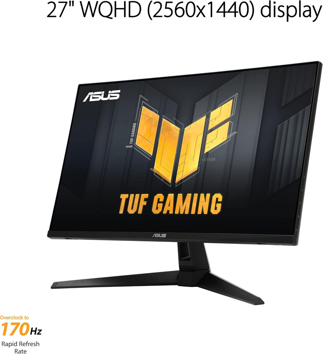 ASUS TUF Gaming VG27AQA1A - 27 Zoll WQHD Monitor - 170 Hz, 1ms MPRT, FreeSync Premium, HDR 10 - VA P