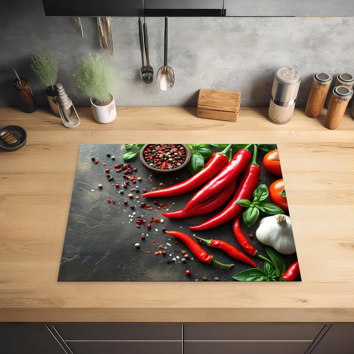 Herdabdeckplatte Einteilig Küche Herdabdeckung Induktionsfeld Ceranfeld Herdabdeckplatten Vinyl Matt