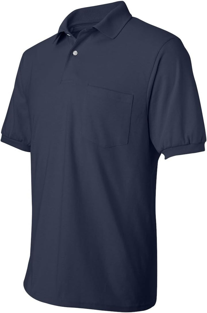 Hanes Men's Comfortblend Ecosmart Jersey Pocket Polo