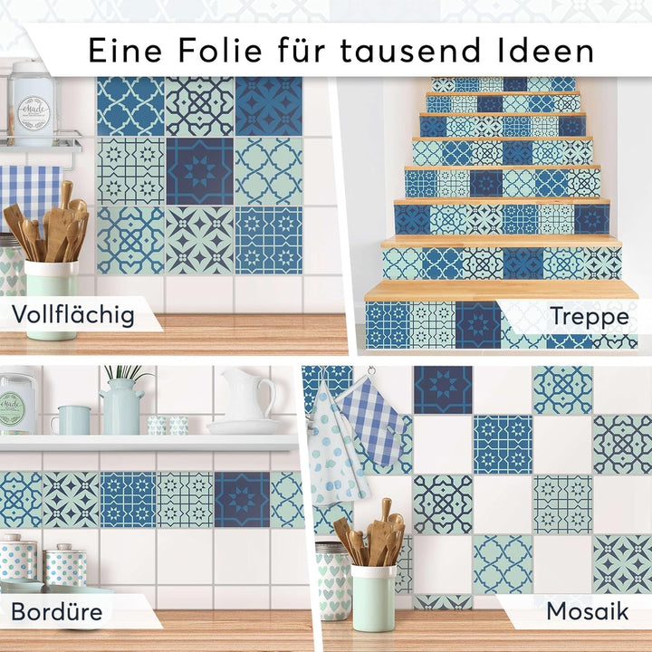 Fliesenmosaik Dekoaufkleber Fliesen - CREATISTO Fliesensticker I Fliesen Klebefolie Folie Sticker Au