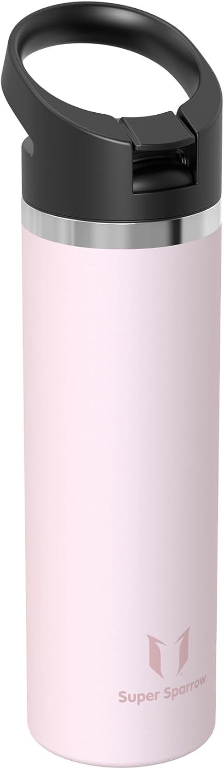 Super Sparrow Trinkflasche Edelstahl 750ml - Breite Öffnung SwivelSip Thermosflasche - BPA-Frei Ther