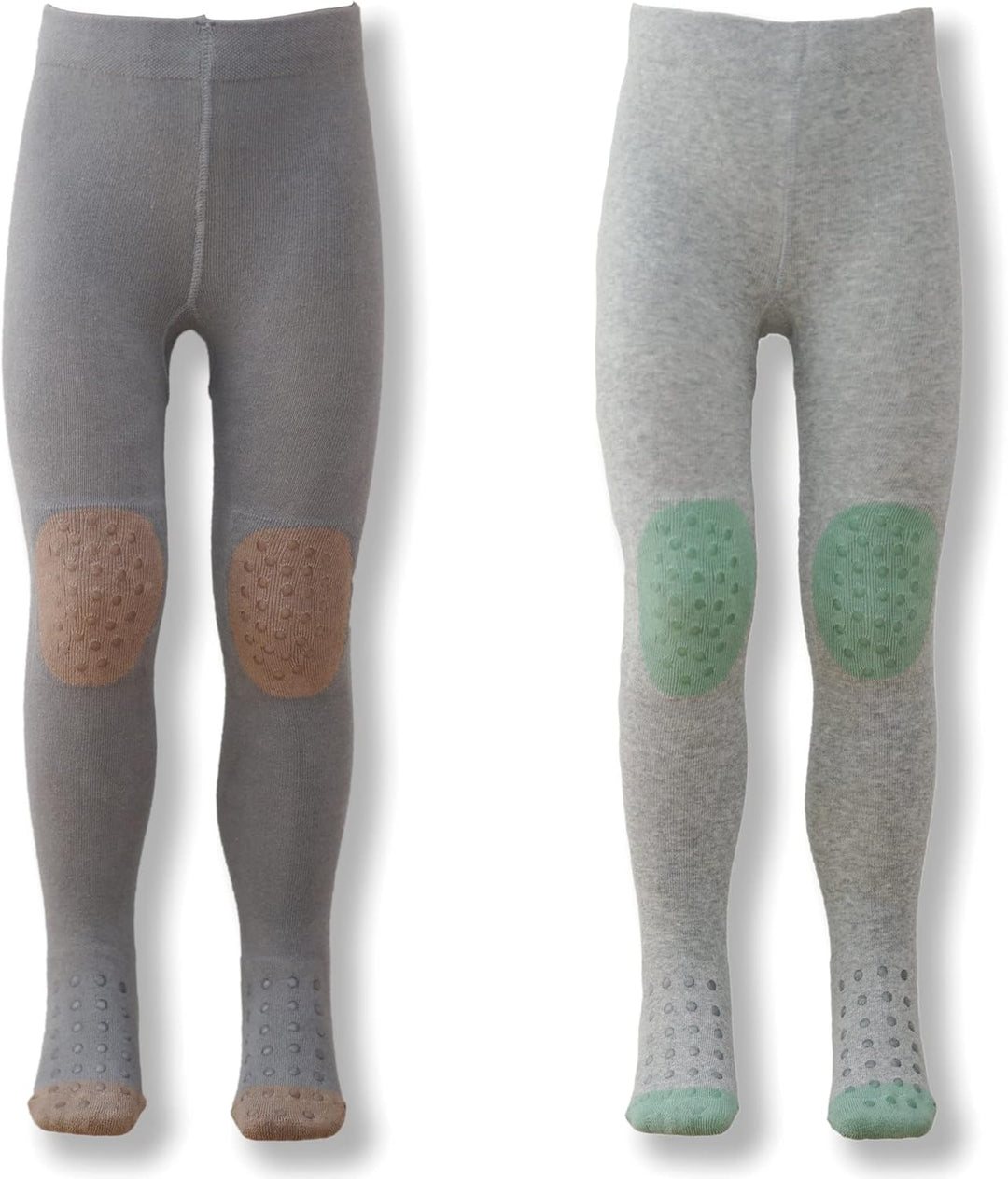 Krabbelstrumpfhose 2er-Pack ABS Sohle für Unisex, Jungs und Mädchen, Strumpfhose mit Anti Rutsch Nop