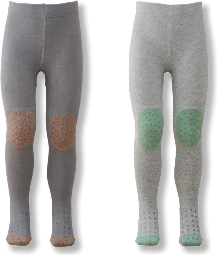 Krabbelstrumpfhose 2er-Pack ABS Sohle für Unisex, Jungs und Mädchen, Strumpfhose mit Anti Rutsch Nop