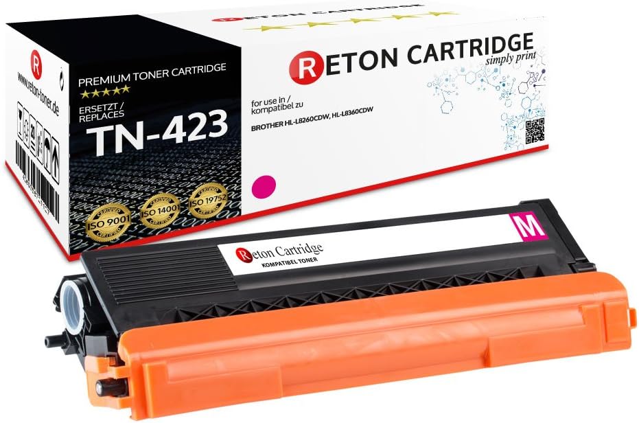 4 Original Reton Toner | 40% höhere Druckleistung | kompatibel zu TN-423 TN-421 für Brother DCP-L841