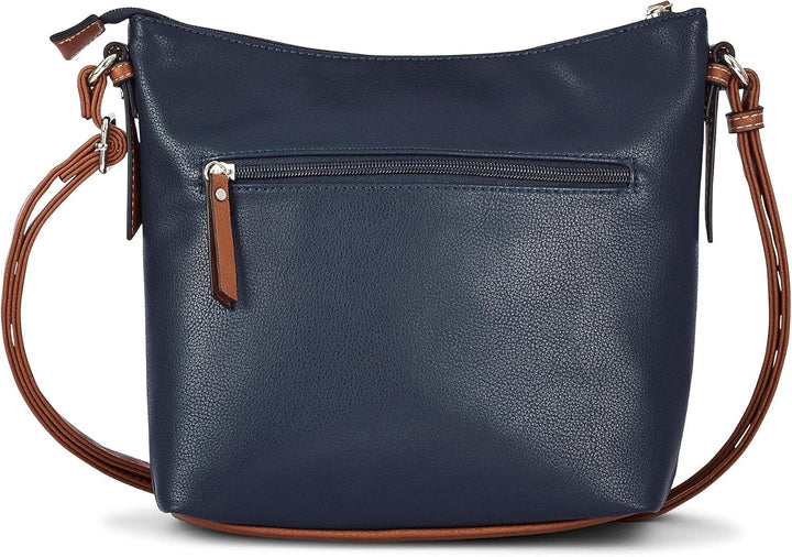TOM TAILOR bags Novara Damen Umhängetasche Crossbody Bag 28 x 8,5 x 25 Dark Blue, 28 x 8,5 x 25 Dark