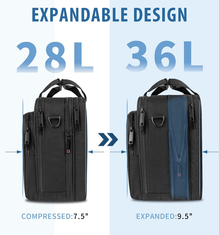 EMPSIGN Laptoptasche 17,3 Zoll Laptop Tasche Business Aktentasche Notebook Tasche Wasserabweisend Co