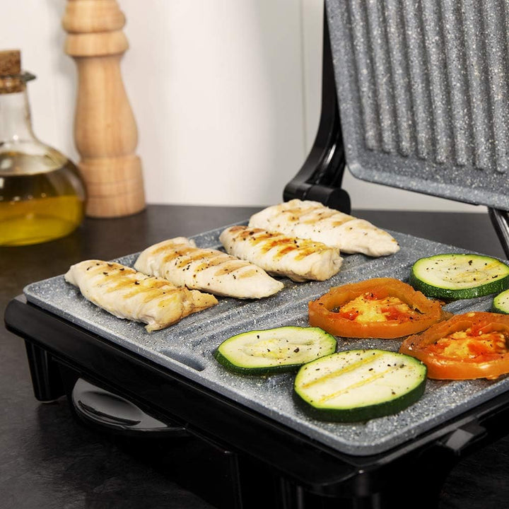 Cecotec Elektrischer Kontaktgrill und Sandwichmaker Rock'nGrill Rapid. 1500 W, Grillfläche 24,5 x 17