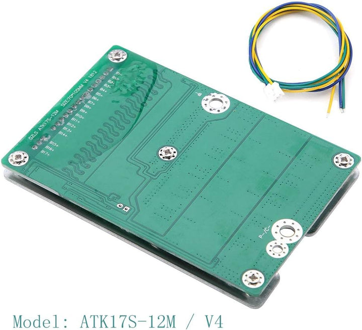 Lithium-Batterie-Schutzplatine, 17s 60V 50A BMS Li-Ionen-Batterie-Ladeschutzplatine mit Balance-Funk