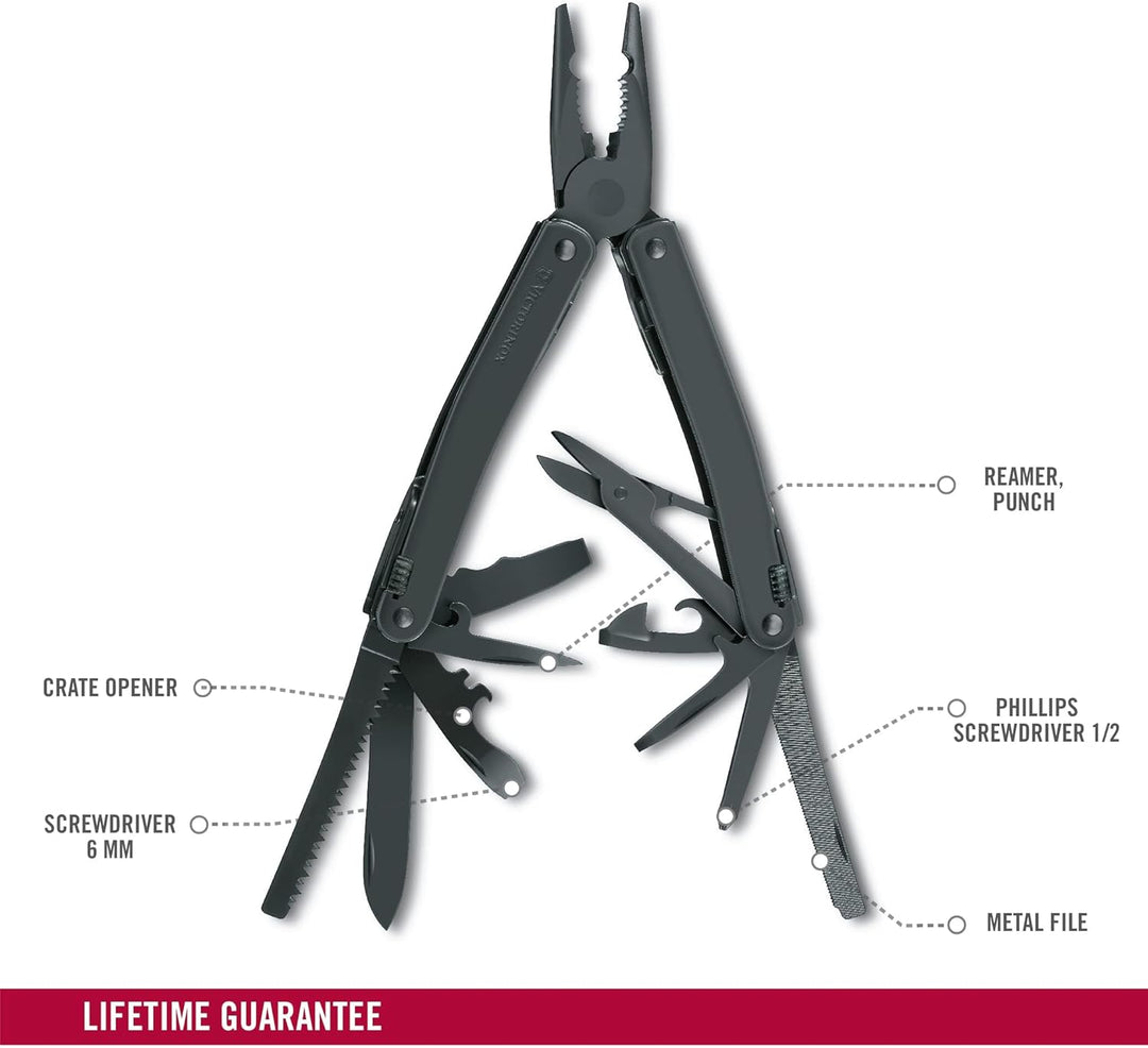 Victorinox Multitool-Werkzeug Swiss Tool Spirit XBS, Taschenmesser, 27 Funktionen, Kombi-Spitzzange,