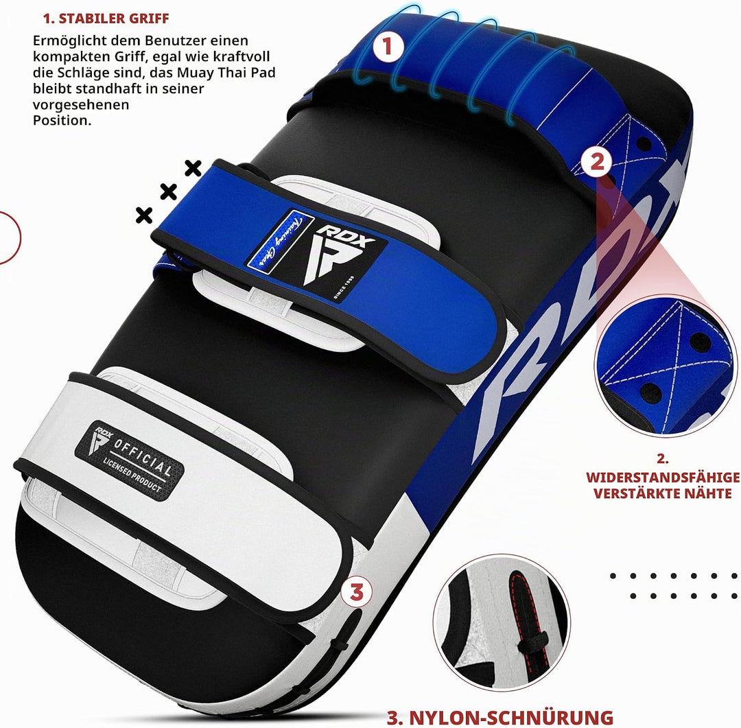 RDX Schlagpolster zum Kampfsport, Curved Trittschlagpolster Kickboxen, Muay Thai Training, Maya Hide