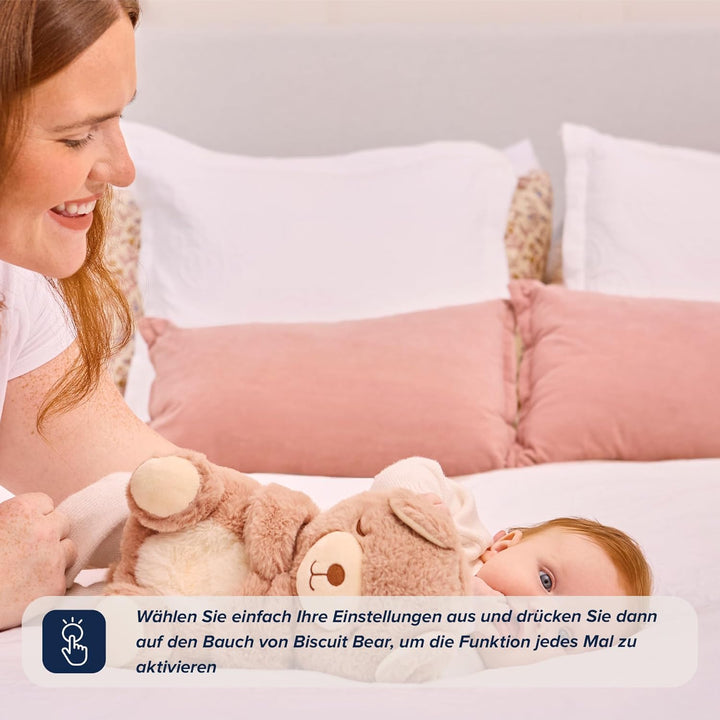 Nuby Mein Beruhigender Kuschelbär – Gute-Nacht-Kuscheltier – Musik- und Leuchtendes Baby-Nachtlicht