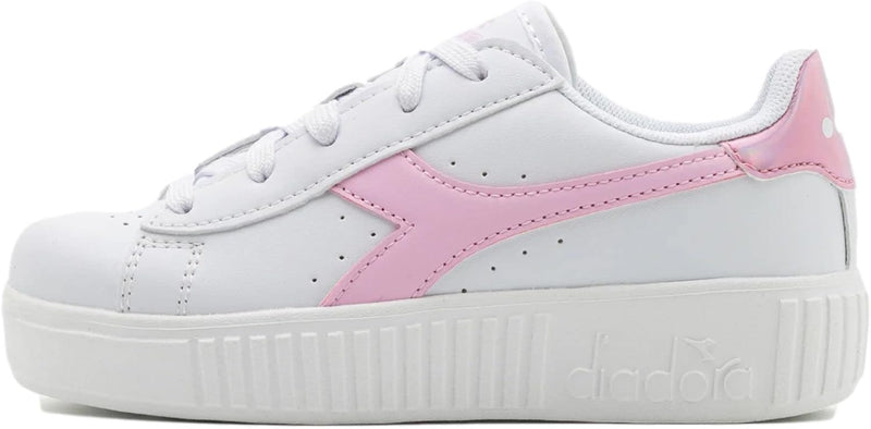 Diadora Damenschuhe Turnschuhe aus weissem und rosa Leder 101.177376.01.C2025 28 EU D0107 White Meta