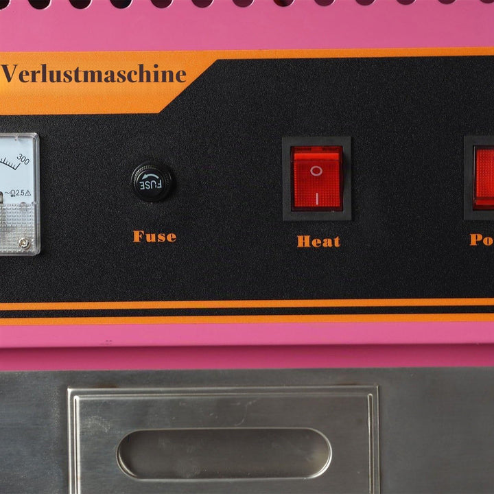 Zuckerwattemaschine 52 cm mit Wagen und Haube für Privat und Profi