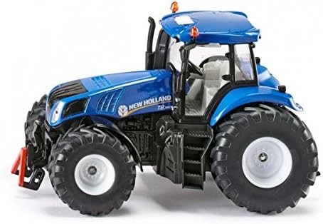 siku 3273, New Holland T8.390 Traktor, 1:32, Metall/Kunststoff, Blau, Achsschenkellenkung und Kupplu