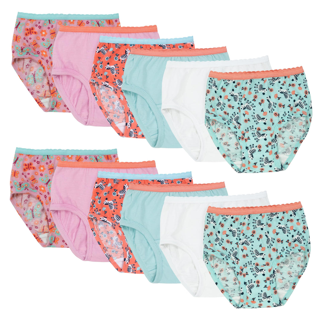 Fruit of the Loom Toddler Girls' Brief (Pack of 12), Assorted, 4T/5T