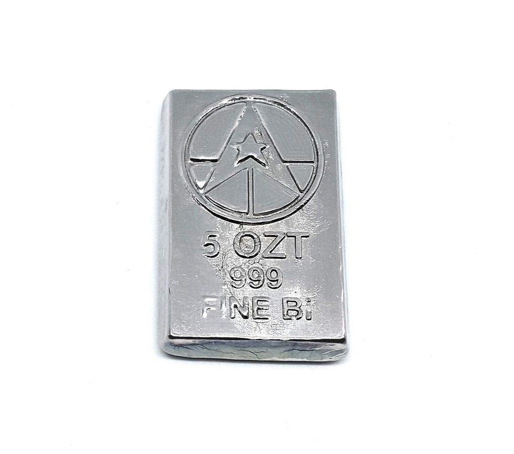 Sammlung von Wismutblöcken (Bi) mit verschiedenen Gewichten: (Wismut 5oz), Wismut 5oz