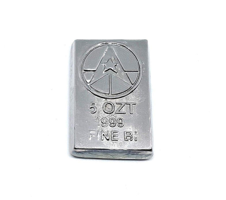 Sammlung von Wismutblöcken (Bi) mit verschiedenen Gewichten: (Wismut 5oz), Wismut 5oz