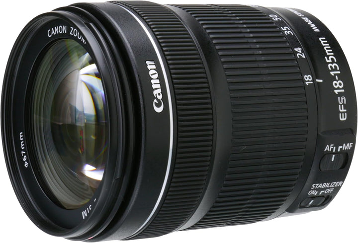 Canon EF-S 18 -135mm, F/3.5 -5.6 is STM Objektiv schwarz, schwarz