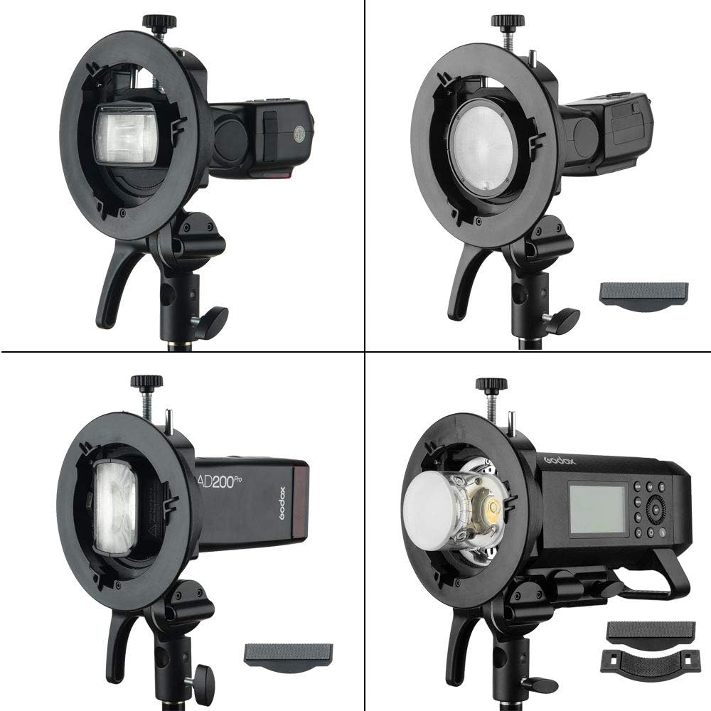 Godox Softbox Soft Light Modifikator Box mit Gitter 80 x 80 cm mit S2 Typ Blitzhalterung, Bowens-Hal
